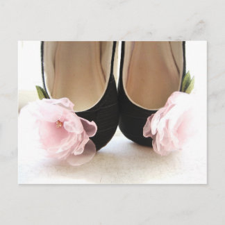Carte postale Chaussures florales