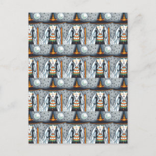 Carte Postale CHAUSSURES HALLOWEEN éffrayantes, PORTANT DE LA BI