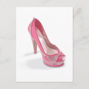 Carte Postale chaussures légalement roses
