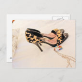 Carte Postale chaussures léopard (Devant / Derrière)