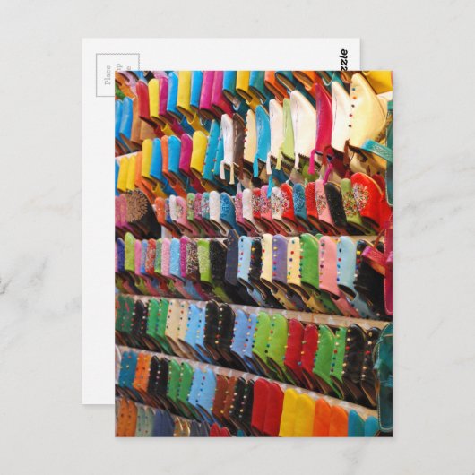 Carte Postale Chaussures marocaines (Devant / Derrière)