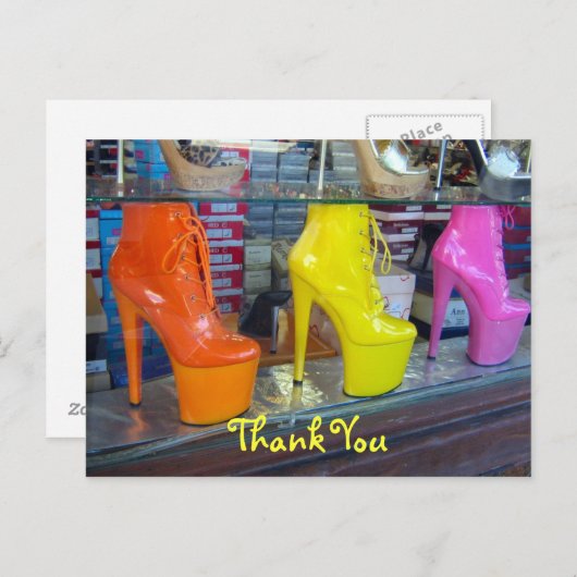 Carte Postale Chaussures Merci (Devant / Derrière)