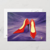 Carte postale Chaussures rouges (Devant / Derrière)