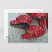 Carte Postale Chaussures rouges (Devant / Derrière)