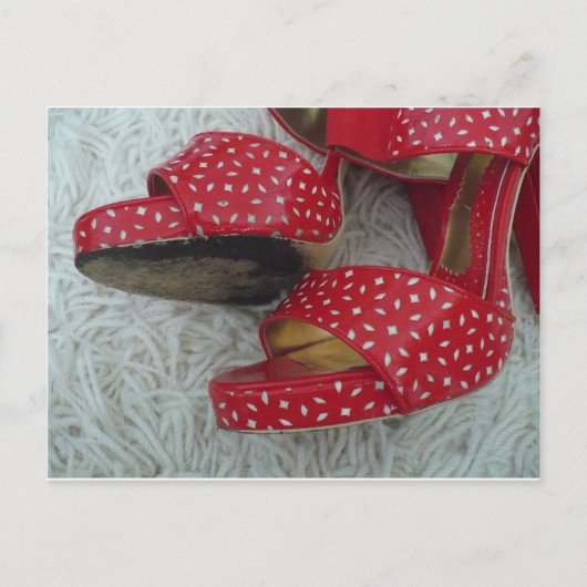 Carte Postale Chaussures rouges (Devant)
