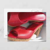 CARTE POSTALE CHAUSSURES ROUGES DOMME (Devant / Derrière)
