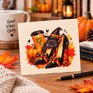 Carte Postale Chaussures sorcières d'Halloween & magie de citrou