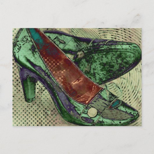 Carte Postale chaussures vertes (Devant)