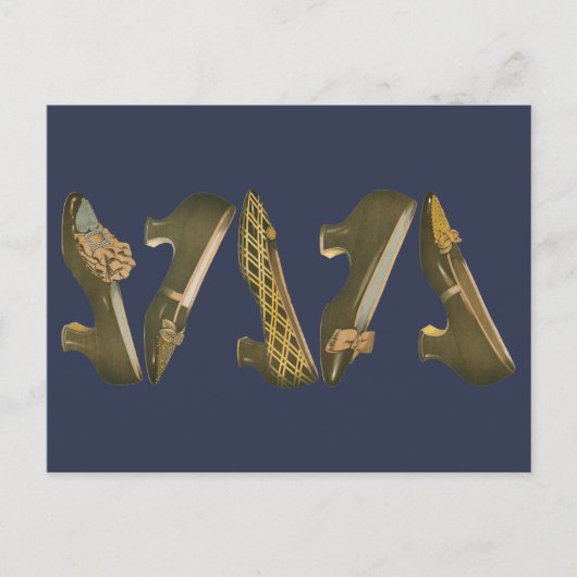 Carte Postale Chaussures Vintages du XIXe siècle (Devant)