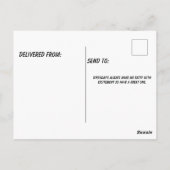 Carte Postale Chauve-souris volant au-dessus d'une ville psychéd (Dos)