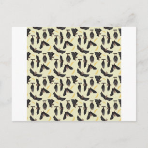 Carte Postale chauves-souris jaune