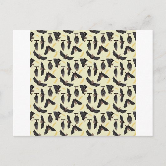 Carte Postale chauves-souris jaune (Devant)