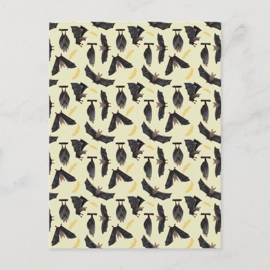 Carte Postale chauves-souris jaune (Devant)