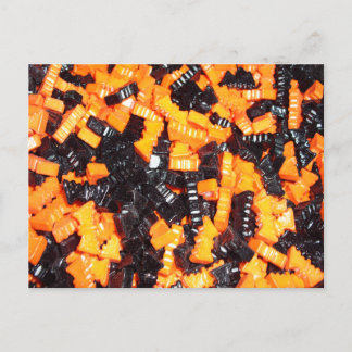 Carte Postale Chauves-souris Vampires Bonbons Noires & Orange