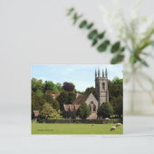 Carte Postale Chawton Hampshire - Mouton à côté de l'église (Debout devant)