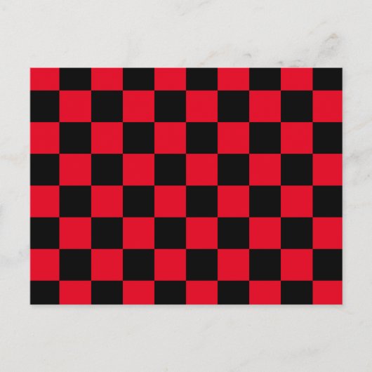 Carte Postale Checkerboard pattern black red (Devant)