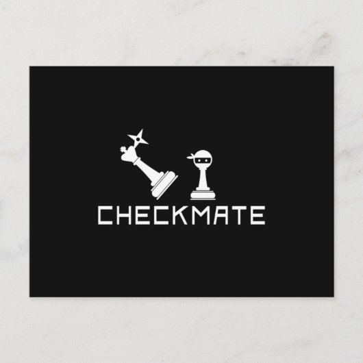 Carte Postale Checkmate Jeu Joueur du tableau d'échecs stratégie (Devant)