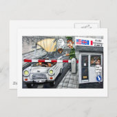 Carte Postale Checkpoint Charlie, Berlin, Dessin (Devant / Derrière)