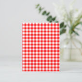 Carte Postale Checks Red and White Gingham (Debout devant)