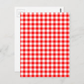 Carte Postale Checks Red and White Gingham (Devant / Derrière)