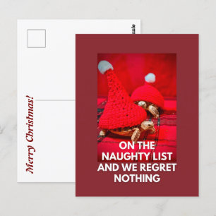 Carte Postale Cheeky Baby Turtles Best Friends Naughty List