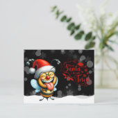 Carte Postale Cheeky Bee Dear Santa I Really  Tried (Debout devant)