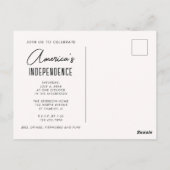 Carte Postale Cheers to 250 Years Sestercentennial 4th of July (Dos)