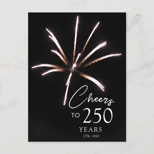 Carte Postale Cheers to 250 Years Sestercentennial 4th of July (Devant)