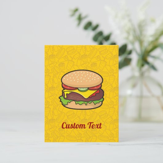 Carte postale Cheeseburger (Debout devant)