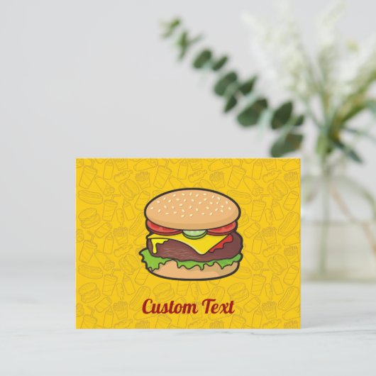 Carte Postale Cheeseburger (Debout devant)