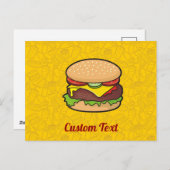Carte Postale Cheeseburger (Devant / Derrière)