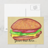 Carte postale Cheeseburger (Devant / Derrière)