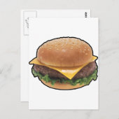 Carte Postale Cheeseburger (Devant / Derrière)