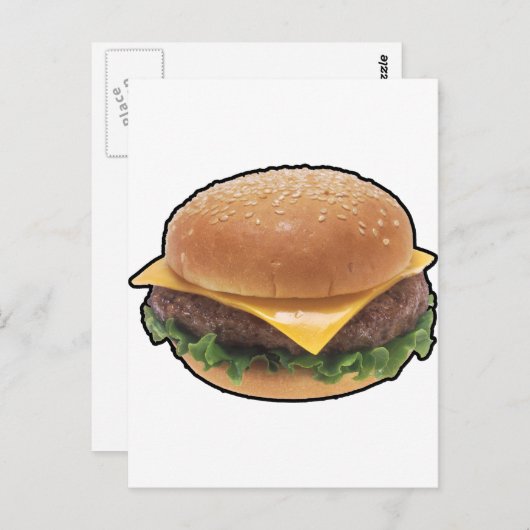 Carte Postale Cheeseburger (Devant / Derrière)