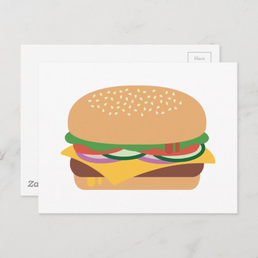 Carte Postale Cheeseburger (Devant / Derrière)