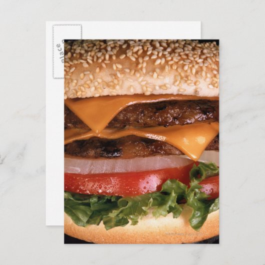 Carte Postale Cheeseburger (Devant / Derrière)