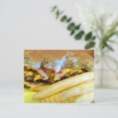 Carte Postale Cheeseburger et Fries (Debout devant)