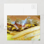 Carte Postale Cheeseburger et Fries (Devant / Derrière)