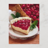 CARTE POSTALE CHEESECAKE AVEC CHERRY TOPPING (Devant)