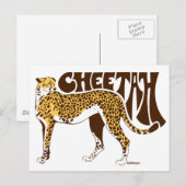 Carte Postale Cheetah (Devant / Derrière)