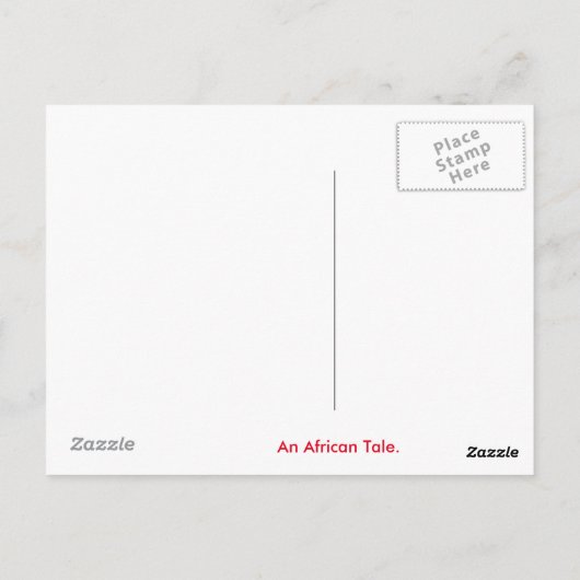 Carte Postale Cheetah (Dos)