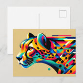 Carte postale Cheetah (Devant / Derrière)