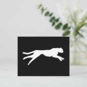Carte Postale Cheetah d'art graphique blanc (Debout devant)