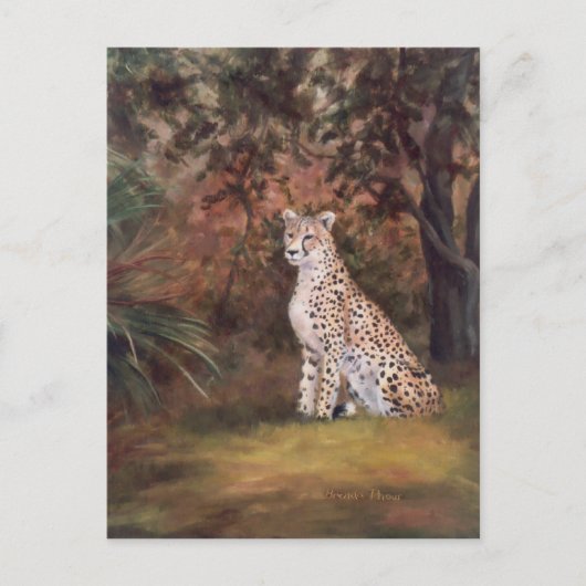 Carte postale Cheetah Sitting Fière (Devant)