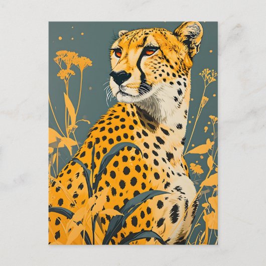 Carte Postale Cheetah vintage (Devant)