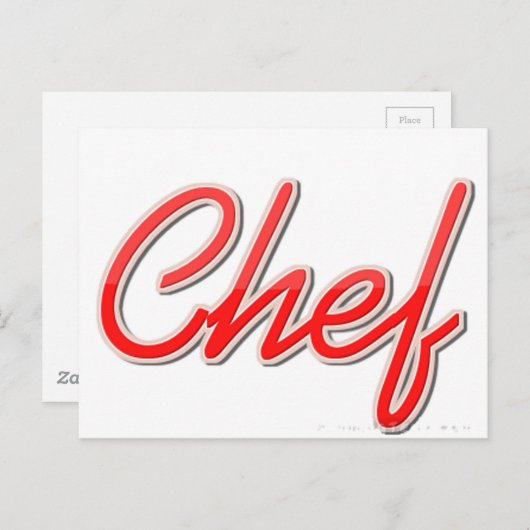 Carte Postale Chef (Devant / Derrière)