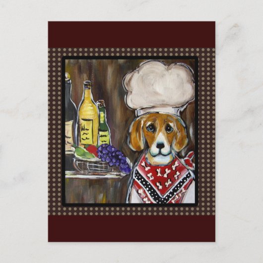 CARTE POSTALE CHEF BEAGLE (Devant)