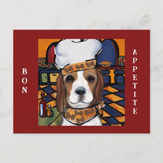 Carte Postale Chef Beagle (Devant)
