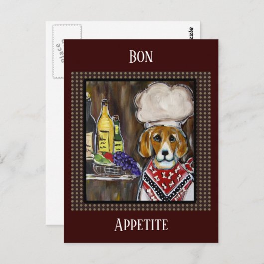 CARTE POSTALE CHEF BEAGLE (Devant / Derrière)