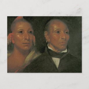 Carte Postale Chef Black Hawk et son fils